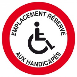 Panneau Disque "Emplacement réservé aux handicapés"