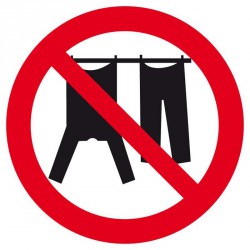 Panneau Disque "Interdit d'étendre le linge"