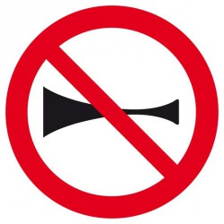 Panneau Disque "Klaxon interdit"