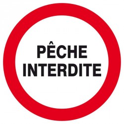 Panneau Disque "Pêche interdite"