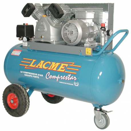 Compresseur Comprestar 20V 100T - 20 m³/h (cuve 100 litres) - 3CV tri - 11bar