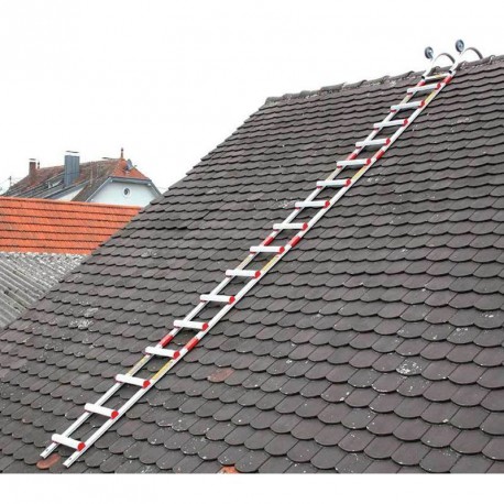 Echelle de toit aluminium + crochet offert - 6.25m - Alu