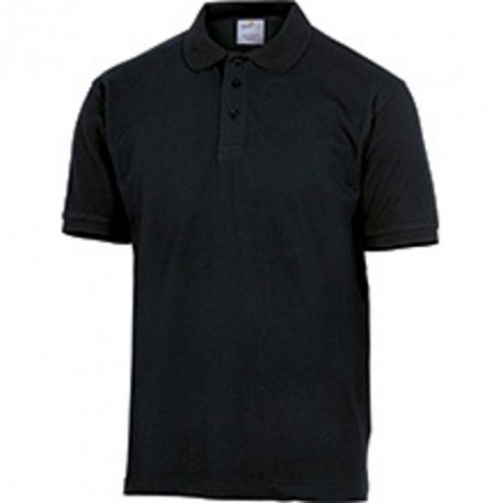 Polo coton manche courte noir AGRA