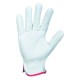 Lot de 10 gants tout fleur de bovin. Coloris naturel. Serrage élastique