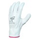 Lot de 10 gants tout fleur de bovin. Coloris naturel. Serrage élastique