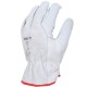 Lot de 10 gants cuir tout croûte bovin. Coloris naturel. Serrage élastique