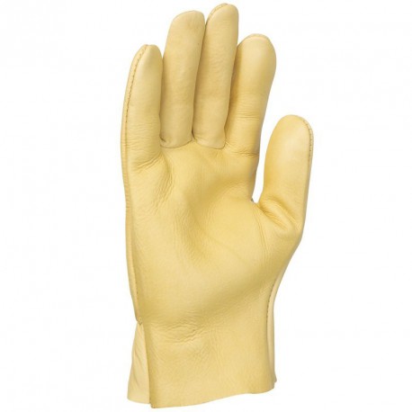 Lot de 10 gants tout fleur de bovin. Hydrofuge. Serrage élastique.
