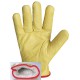 Lot de 5 gants tout fleur bovin jaune. Entièrement fourré acrylique