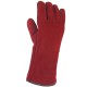 Lot de 10 gants tout croûte de bovin. Entièrement doublé coton. 35 cm.