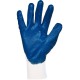Lot de 10 gants nitrile (3/4). Enduction ultra-légère. Support coton cousu. Poignet tricot.