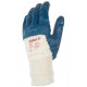 Lot de 10 gants nitrile (3/4). Enduction légère. Support coton cousu. Poignet tricot.