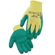 Lot de 10 gants latex. Support polyester/ coton sans couture. Dos aéré. Jauge 10