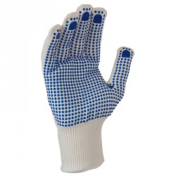 Lot de 10 gants polyamide mousse. Vanisé coton. Picots PVC sur la paume.