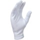 Lot de 10 gants coton interlock blanchi avec ourlet. Version légère.