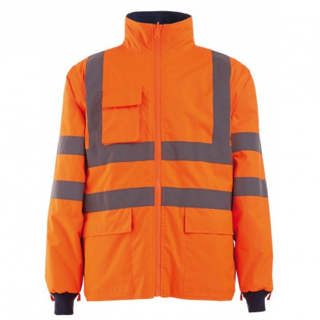 Parka + veste amovible + manches longues amovibles (4x1) Orange/bleu - PARINO
