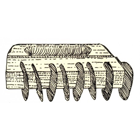 Chemin de fer / oreillard, denté - Lg 150 mm
