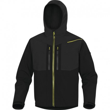 Veste de travail SOFTSHELL, Noir/Jaune - HORTEN 2