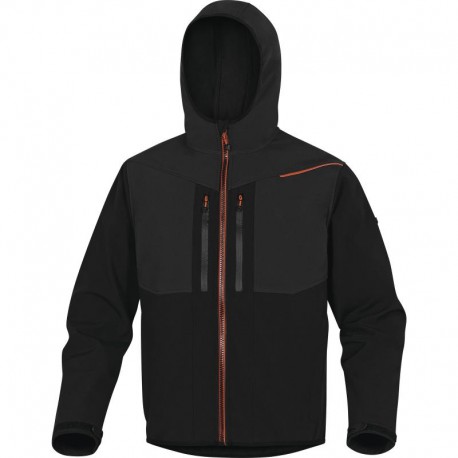 Veste de travail SOFTSHELL, Noir/Orange - HORTEN 2