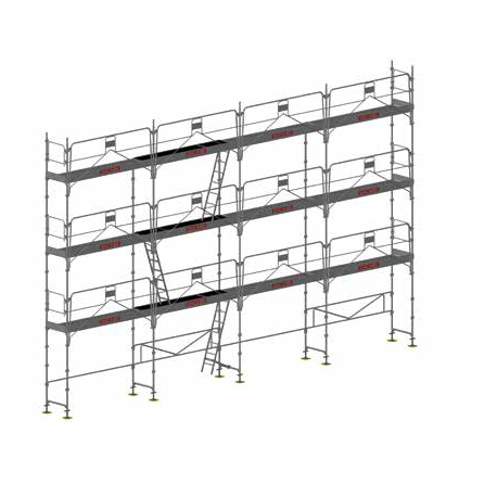 Échafaudage façadier 104 m² - Structure GCSM + planchers - DUO 45