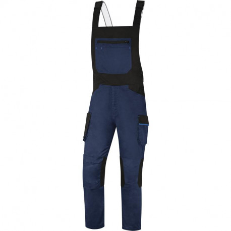 Salopette de travail MACH 2 en polyester/coton, Bleu Marine-Bleu Roi - M2SA3