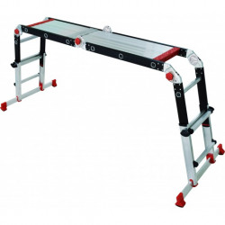 Echelle pliante télescopique avec plateforme - MODULO PRO PF