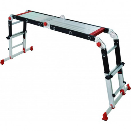 Echelle pliante télescopique avec plateforme - MODULO PRO PF