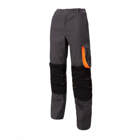 Pantalon genouillères G-Rok - Carbone & Orange