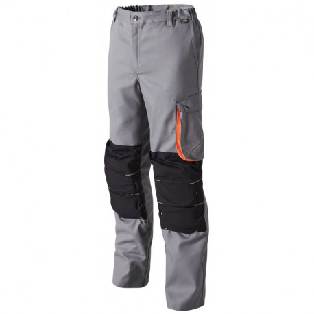 Pantalon genouillères G-Rok - Gris & Orange
