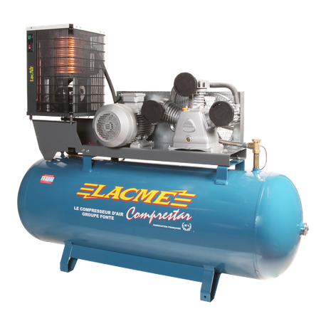 Compresseur Comprestar 55W 500T-SC, avec sécheur frigorifique - Triphasé 10CV, 55 m³/h