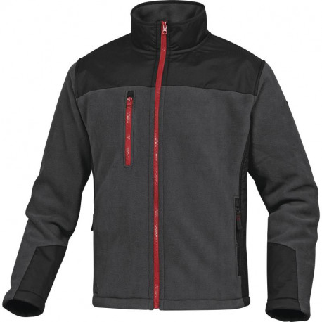 Veste laine polaire polyester, Gris-Noir - BRIGHTON2