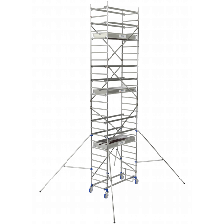 Échafaudage roulant Aluminium, hauteur 2 m plancher - CROSS 180 2