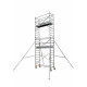 Échafaudage roulant aluminium, Intérieur/Extérieur - AL205, version Garde-corps monoblocs