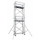 Échafaudage roulant aluminium, Intérieur/Extérieur - DOCKER 85, Garde-corps EXMDS - lg. 2,54 m