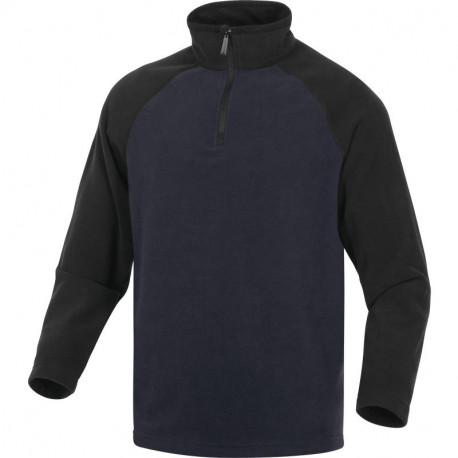 Sous-Pull laine polyester, Bleu Marine-Noir - ALMA