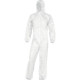 Combinaison jetable avec capuche, Blanc - PO106