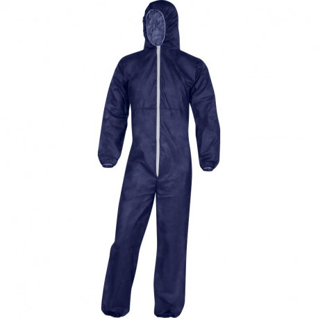 Combinaison jetable avec capuche, Bleu - PO109