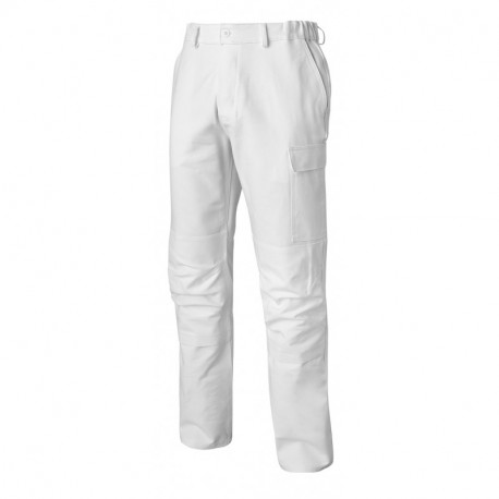 Pantalon genouillères Coton NEW PILOTE - Blanc