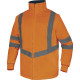 Parka 5en1 Haute Visibilité polyester oxford enduit PU, Orange Fluo-Bleu Marine - OPTIMUM3