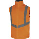 Parka 5en1 Haute Visibilité polyester oxford enduit PU, Orange Fluo-Bleu Marine - OPTIMUM3