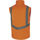 Parka 5en1 Haute Visibilité polyester oxford enduit PU, Orange Fluo-Bleu Marine - OPTIMUM3