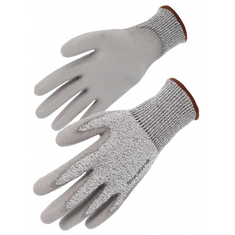 Lot de 10 gants PEHD. Coupure B. Paume enduite PU.Jauge 13