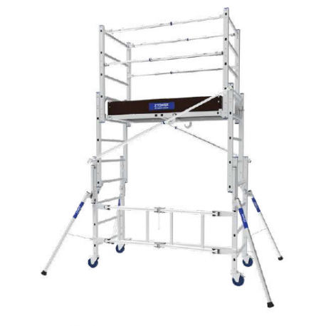 Echafaudage roulant aluminium, 3,80 m - Z'TOWER
