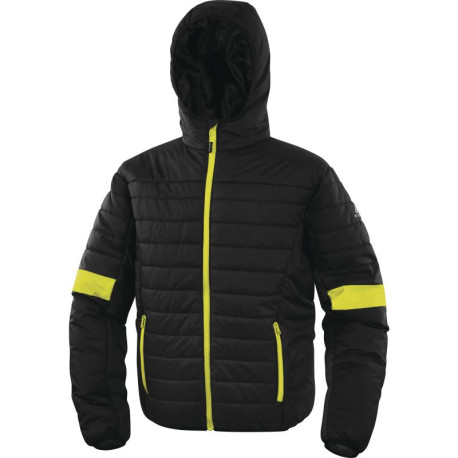 Doudoune matelassée polyamide, Noir/Jaune - BLOOM