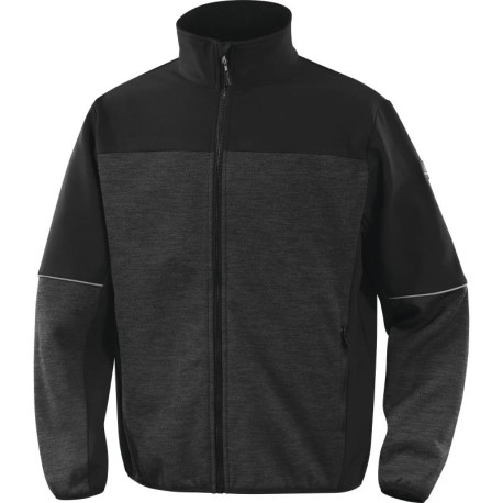 Veste polaire aspect pull polyester, Gris/Noir - BEAVER2