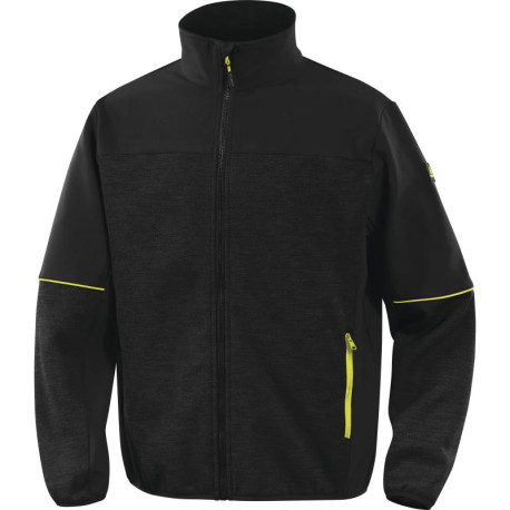 Veste polaire aspect pull polyester, Noir - BEAVER2