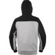 Veste sweat molleton polyester/coton, Gris/Noir - BORGO