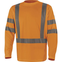 Tee-Shirt Haute Visibilité polyester, Orange fluo - COSMOS