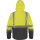 Veste Softshell Haute Visibilité polyester Ripstop, Jaune fluo/Gris - FAST