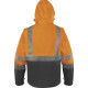 Veste Softshell Haute Visibilité polyester Ripstop, Orange fluo/Gris - FAST