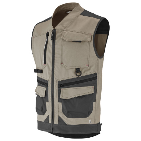 Gilet homme TROWEL, Beige / Gris Charcoal